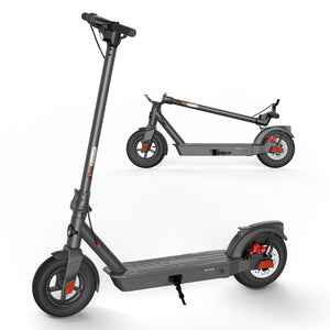 Electric Scooter Adult, 500W Peak Motor, 32km Long Range, 10” Solid and Pneumatic tire,3 speed mode